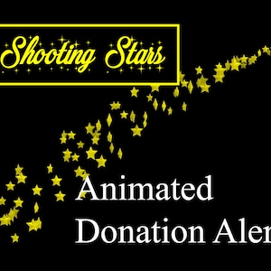 Shooting Stars Stream Alert - GELUID - geanimeerde overlay op volledig scherm met transparante achtergrond - direct downloaden - 1920 x 1080 - donatie-SFX