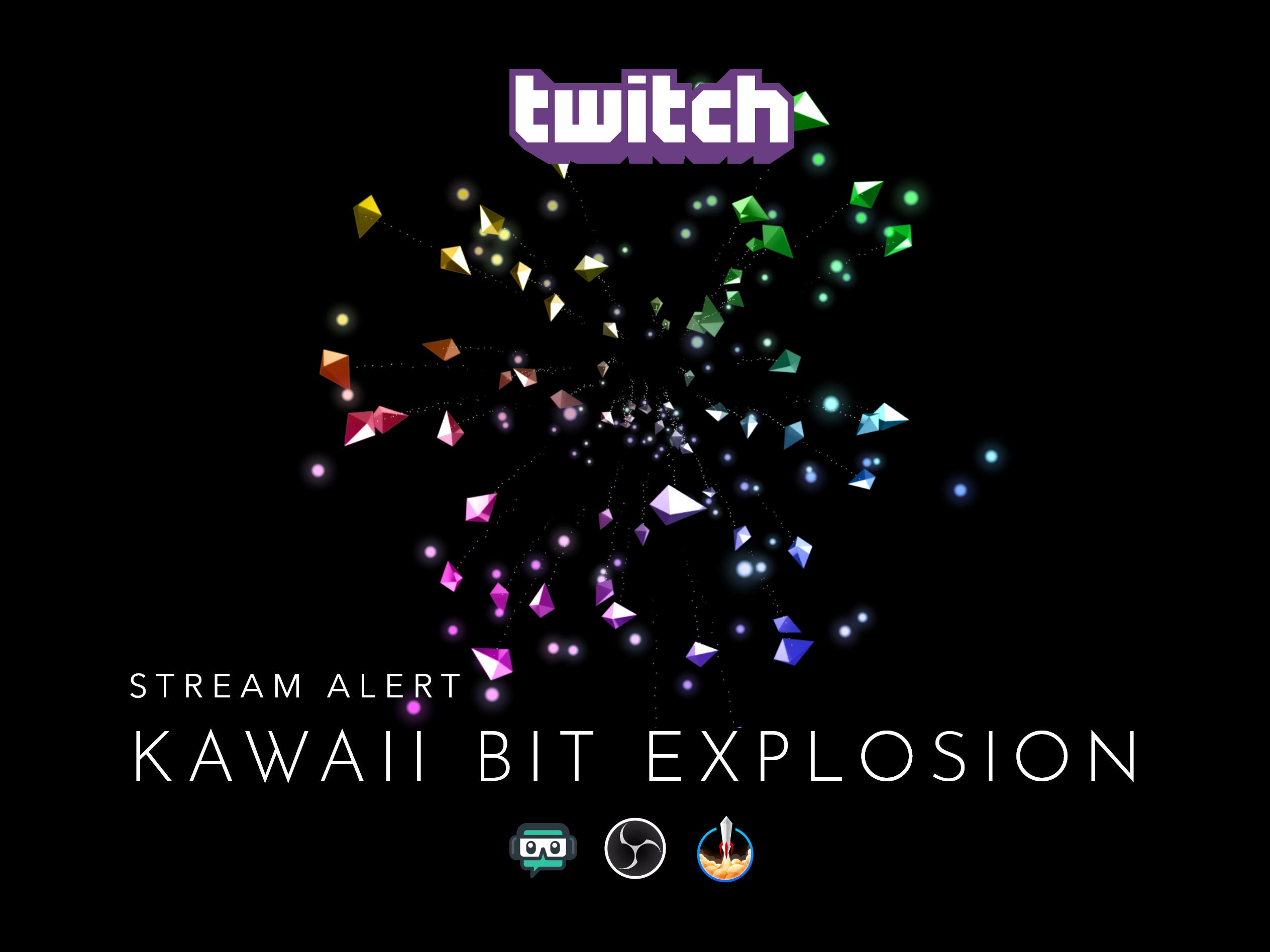 Exploding Bits Stream Alerts Bundle - 9 Twitch Cheer Animations - Full ...