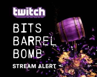 Bits Barrel Bomb Twitch Cheer Alert - Full Screen Stream Animation w/ Transparent Background - Easy to Setup! - 1920x1080 - Instant Download