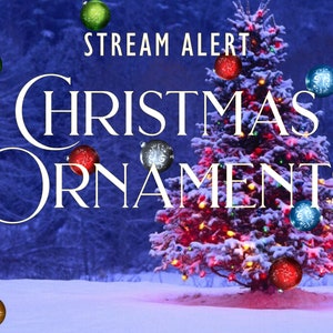 Ornaments Stream Alert - Animated Full Screen Holiday Overlay with Transparent Background - Christmas Tree Ball Rain - Instant Download