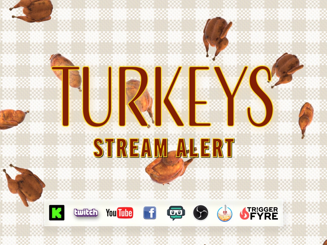 Turkey Drop Stream Alert - Full Screen Overlay With Transparent ...
