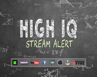 Alerta de transmisión de alto coeficiente intelectual: ecuaciones matemáticas animadas de gran tamaño - Superposición de pantalla completa con fondo transparente - 1920 x 1080 - Descarga instantánea