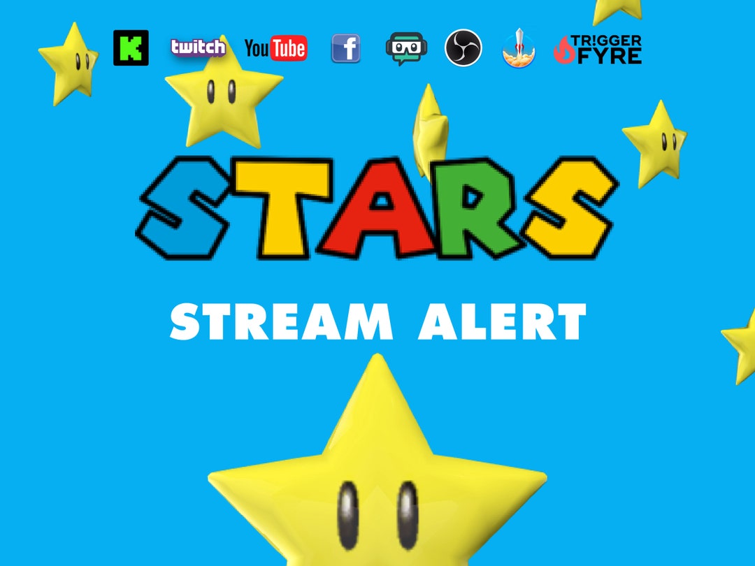 3D Stars Stream Alert - Full Screen Animated Overlay W/ Transparent ...