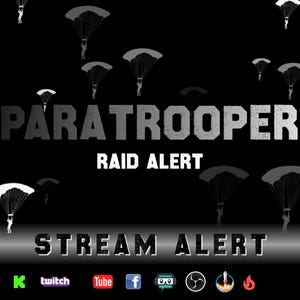 Silver Raid Stream Alert - Full Screen Paratroopers Dropping In - Animated Overlay w/ Transparent Background - Instant Download - 1920x1080