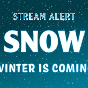 Snow Stream Alert - Animated Snowing Overlay - Full Screen Snowfall with Transparent Background - 1920x1080 - Instant Download - Easy To Use