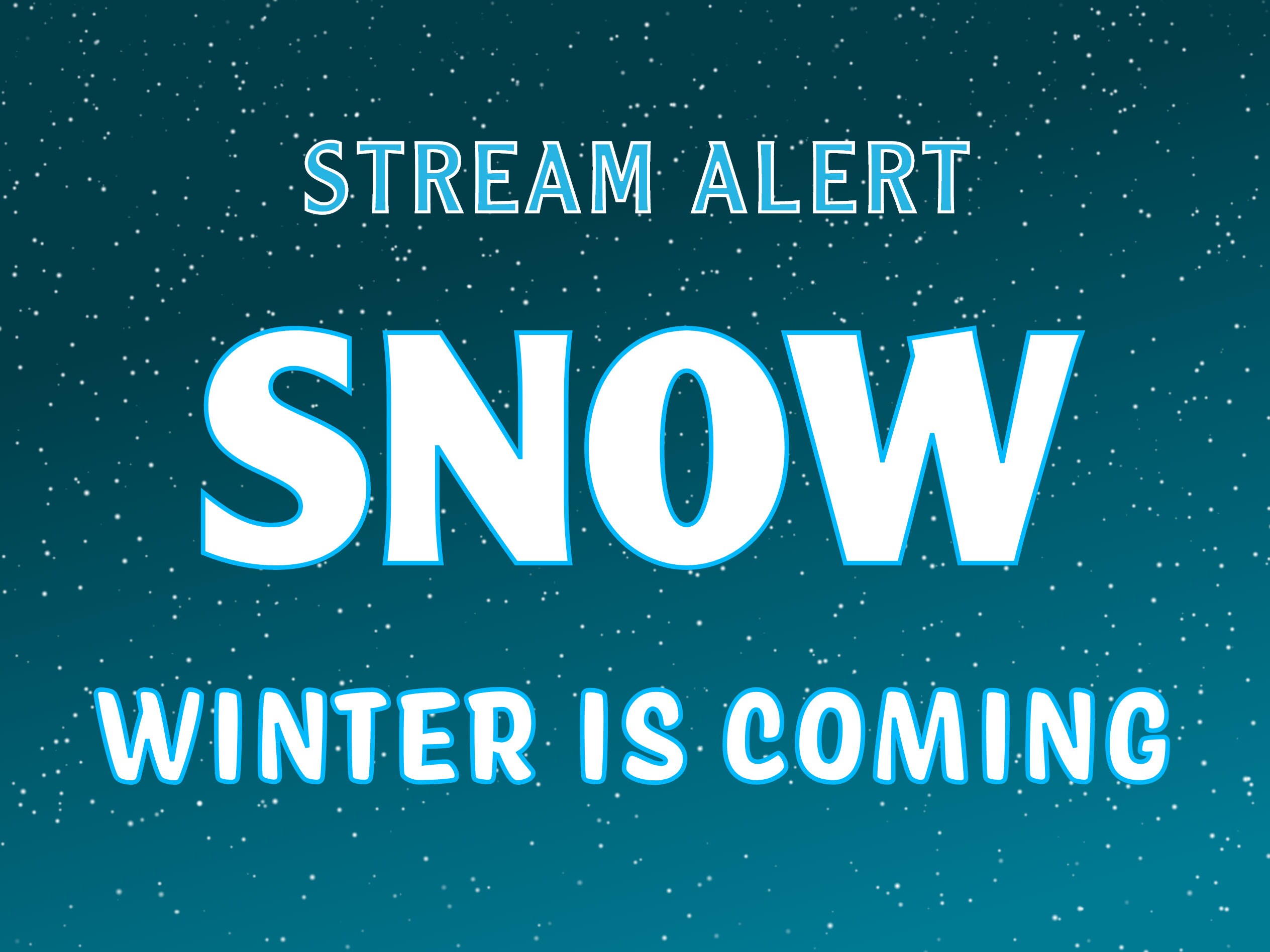 Snowing Display/screen Snow Stream Alert - Animated Snowing Overlay - Full Screen Snowfall ...