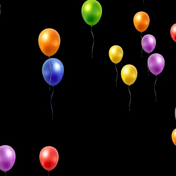 Multi Color Birthday Luftballons StreamAlert - Animiertes Party Overlay mit transparentem Hintergrund - Twitch - Vollbild 1920x1080 - .WEBM