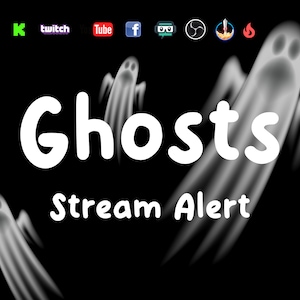 Ghosts Stream Alert - Spooky Animated Halloween Overlay w/ Transparent Background - Full Screen Ghost Animation - Horror - Instant Download