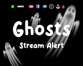 Ghosts Stream Alert - Spooky Animated Halloween Overlay w/ Transparent Background - Full Screen Ghost Animation - Horror - Instant Download