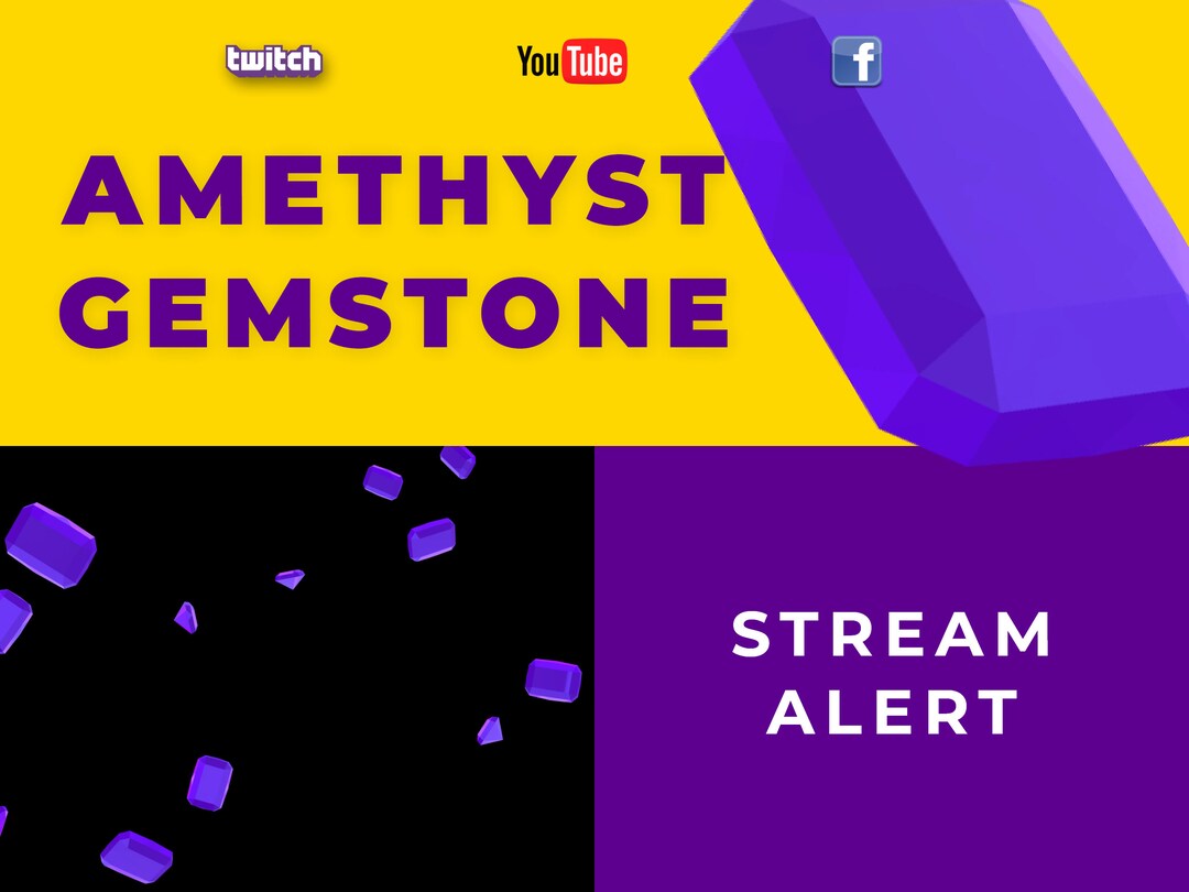 Amethyst Stream Alert - Full Screen Animated Overlay - 1920x1080 ...