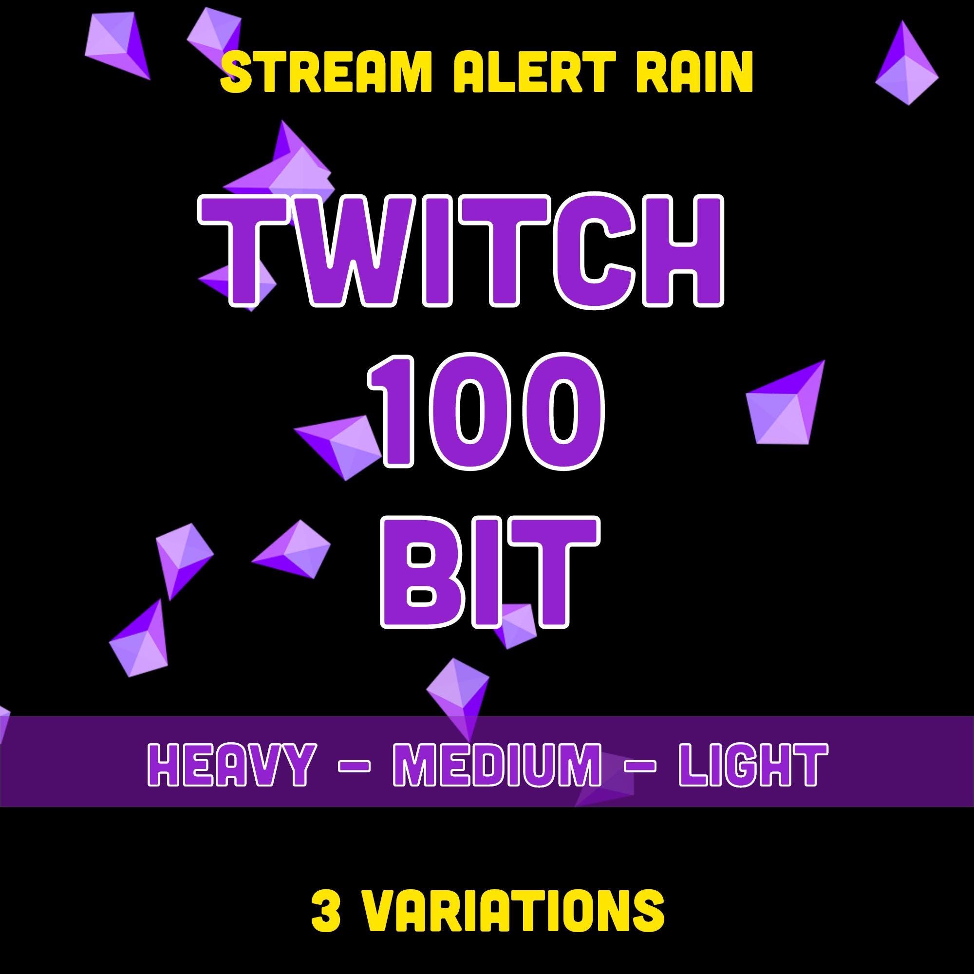 Cheer Alert Bundle - 16 Fun Twitch Stream Effects - Animated Raining ...