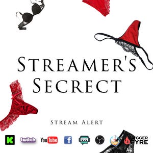 Streamer's Secret Stream Alert - Red & Black Lingerie Shower Effect