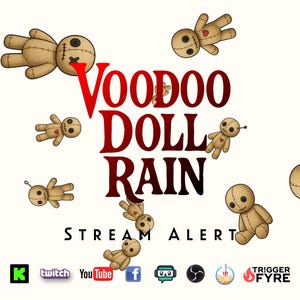 Voodoo Doll Stream Alert - Full Screen Animated Overlay - Transparent Background - 1920x1080 - Instant Download - Easy To Setup & Fun To Use