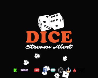3D Dice Shower Stream Alert - Full Screen Animated Overlay with Transparent Background - 1920x1080 - Instant Download - Fun Gaming Effect!
