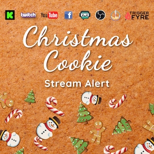 Christmas Cookie Stream Alert - Animated Holiday Overlay with Transparent Background - Full Screen 1920x1080 - Instant Download - .WEBM