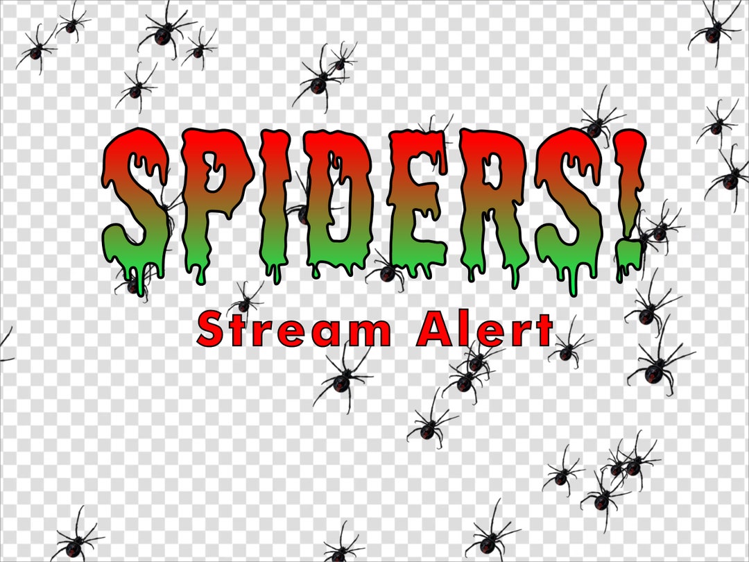 Spiders Crawling Stream Alert - Animated Full Screen Overlay W