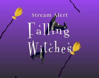 Witch Hats & Brooms Stream Alert - Animated Full Screen Overlay with Transparent Background - 1920x1080 - Instant Download - Halloween Asset