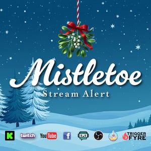 Mistletoe Stream Alert - Full Screen Video Effect - Animated Overlay - Transparent Background - Instant Download - 1920x1080 - Festive Fun!