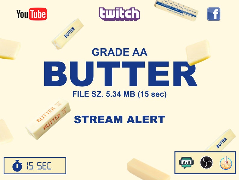 Stream Screen Butters Butter Rain Animated Stream Alert - Transparent Full Screen Overlay for ...