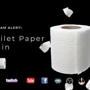 Toilet Paper Drop Stream Alert - Animated Transparent Full Screen Overlay with Transparent Background - 1920x1080 - Instant Download - Silly