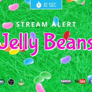Jelly Bean Rain Effect Stream Alert Full Screen Falling Candy W ...