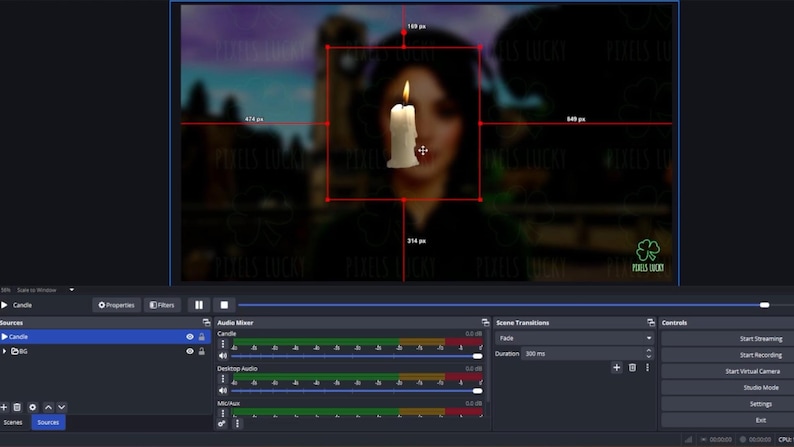 Candle Stream Decoration - Animated Asset - Realistic Flickering Fire ...