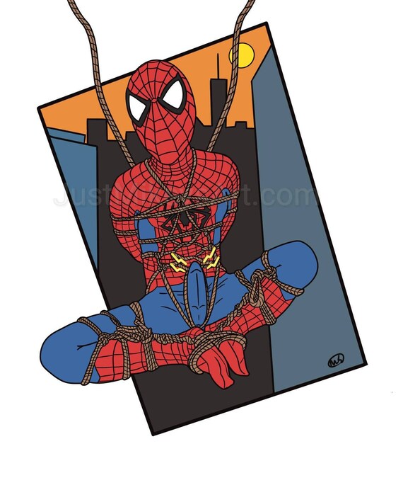 Spiderman Cartoon Drawing Upside Down
