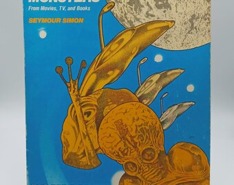 Space monsters : from movies, TV, and books (1977) Seymour Simon, vintage nonfiction paperback book USA