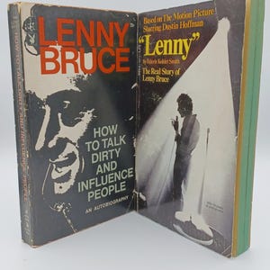 Lenny Bruce x 2 (1967/74) Lenny Bruce, Valerie Kohler Smith, vintage nonfiction paperback books USA
