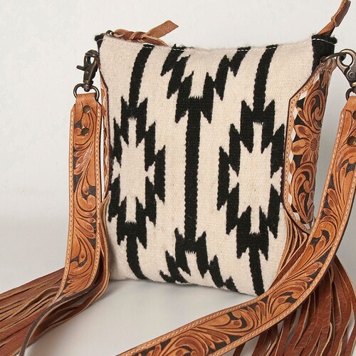 Western Hand Tooled Leather Purse Cowhide Purse Concealed Etsy
