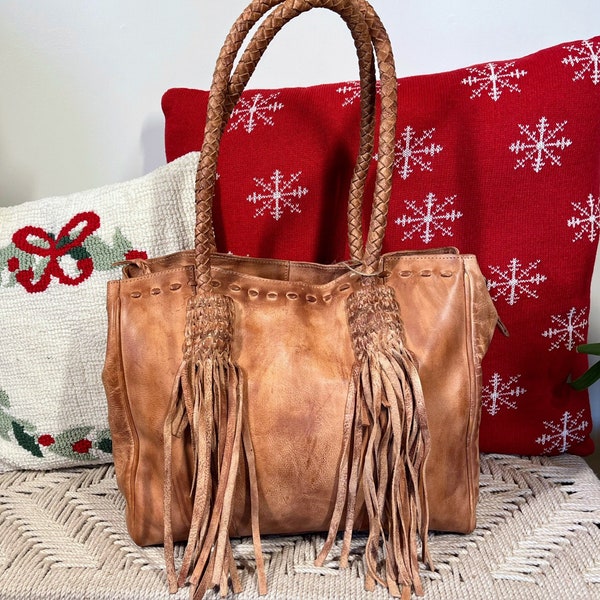 Genuine Leather Purse, Concealed Carry Purse, Cowhide Purse, Vintage Leather Purse Women, Genuine Cowhide, Western Purse, Leather Fringe
