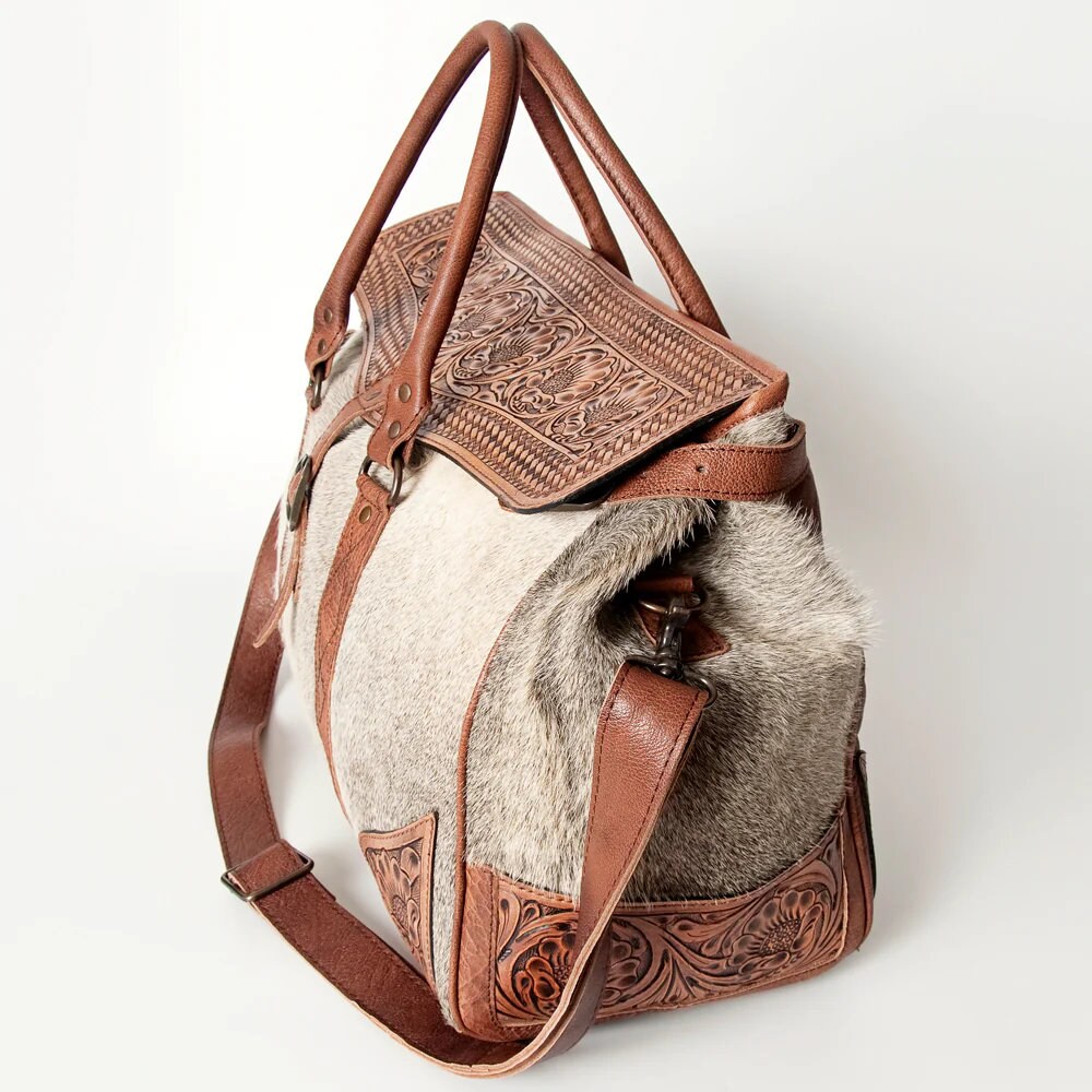 AD Tooled Leather Western Duffle