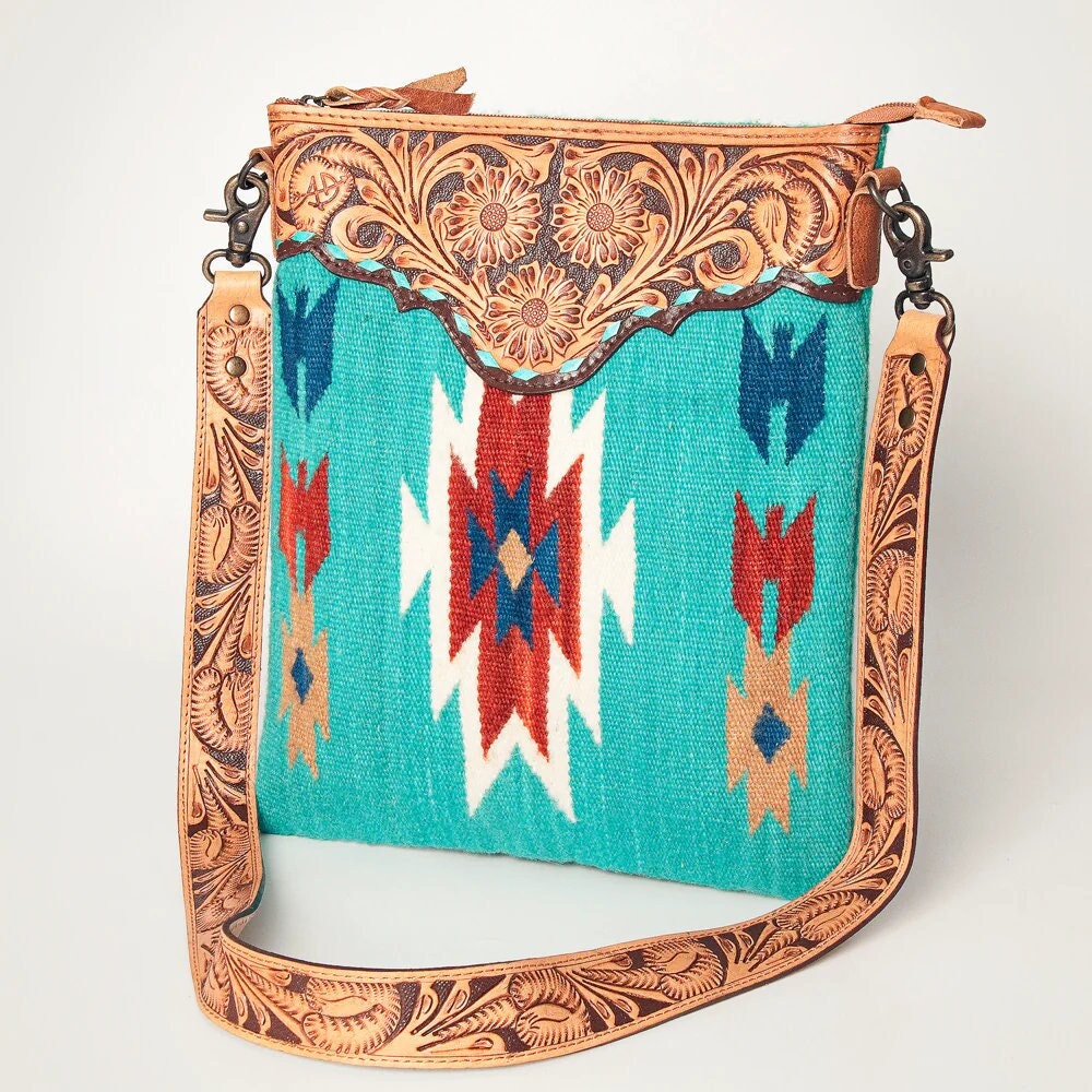 American Darling Southwest Saddle Blanket Leather Bag Strap 48 x