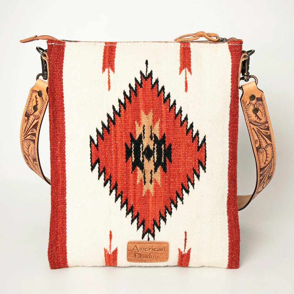 Western Hand Tooled Leather Purse Cowhide Purse Crossbody Etsy