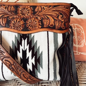 Western Hand Tooled Leather Purse, Concealed Carry Purse, Cowhide Purse ...
