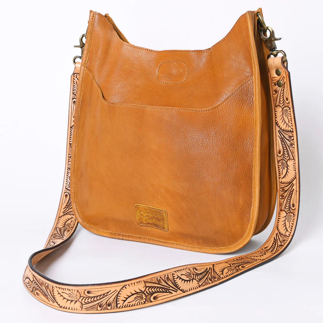 Western Purse, Hand Tooled Leather Purse, Leather Crossbody Purse