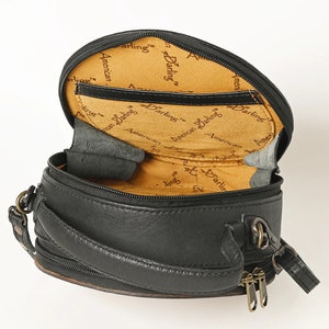 Western Hand Tooled Leather Canteen Purse, Hand Painted Leather Purse ...