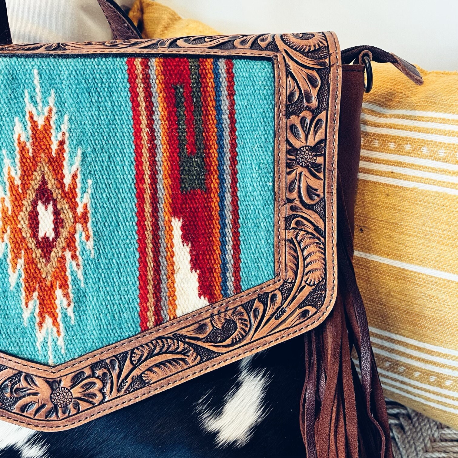 Western Hand Tooled Leather Purse Concealed Carry Purse Etsy