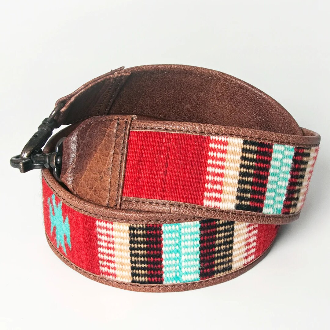 Western Hand Tooled Leather Purse Strap, Guitar Strap Purse, Leather