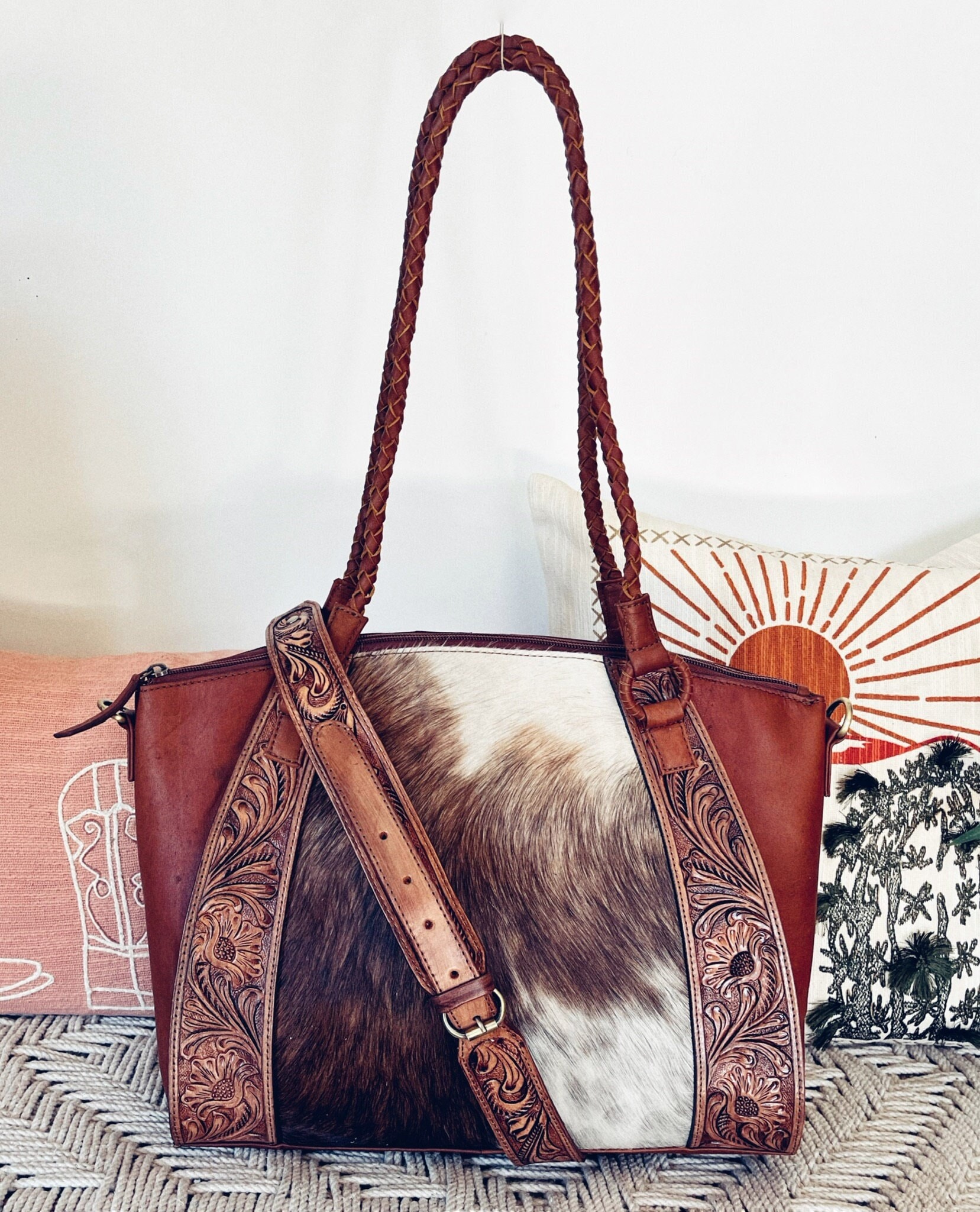 Tooled Leather Saddle Handbag – Wild Wings