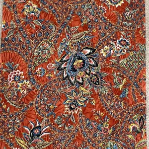 Vintage Japanese Silk Kimono Fabric: Tapestry Floral, Chirimen Weave, upcycled material, 1970s