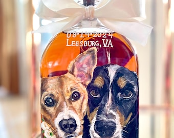 Custom Painted Dog Bottle-Father’s Day Gift- groom present
