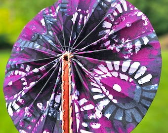 Handmade Ankara Folding Fan