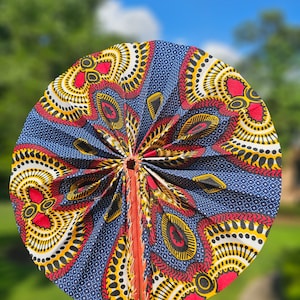 Handmade Ankara Folding Fan