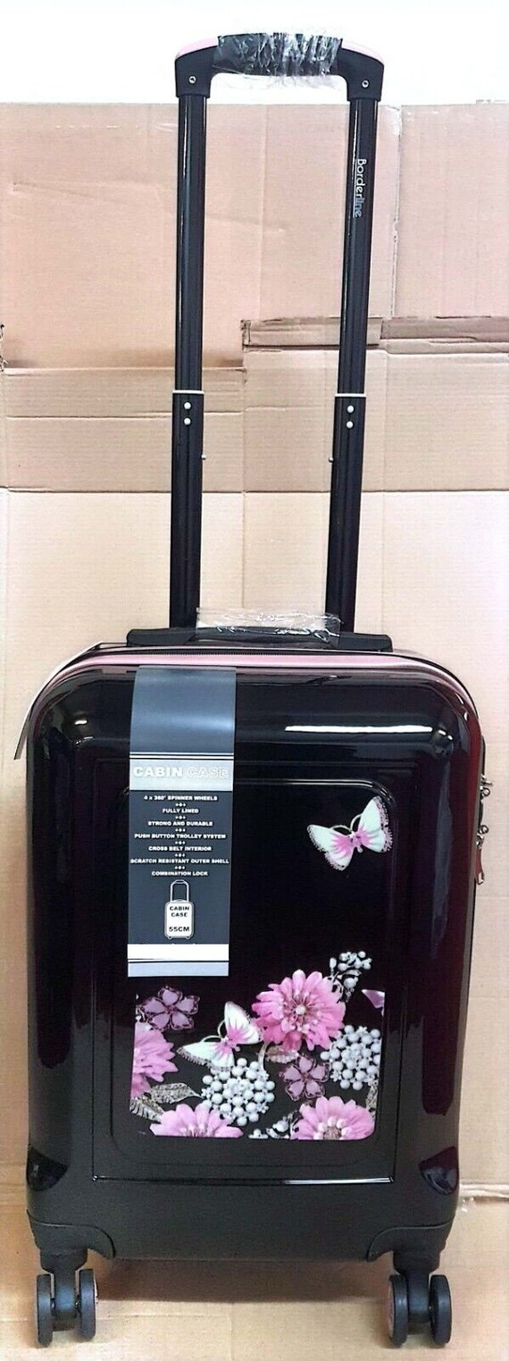 Hard Shell Cabin Suitcase 4 Wheel Luggage Trolley Cas… Gem