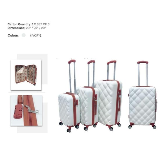 Hard Shell Suitcase With Combination Lock 4 Wheel… - image 2