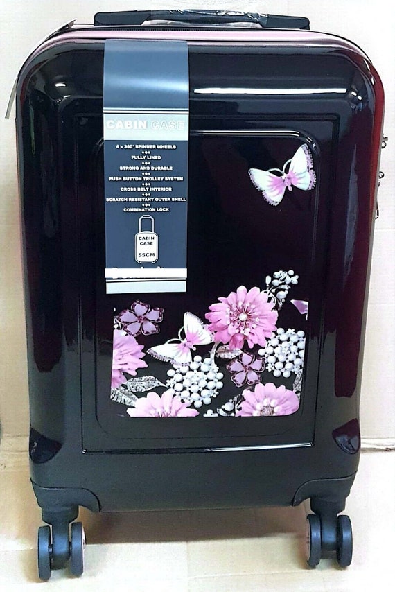 Hard Shell Cabin Suitcase 4 Wheel Luggage Trolley Cas… Gem