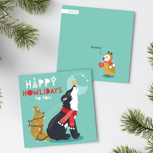 BONNES VACANCES | Carte de Noël de jeu de mots | cartes kawaii pour les vacances | cartes de Noël punny, drôles et mignonnes