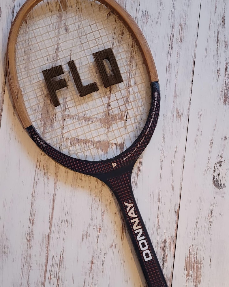 Lettering On Racket Word Customizable Vintage Wooden Racket - Etsy