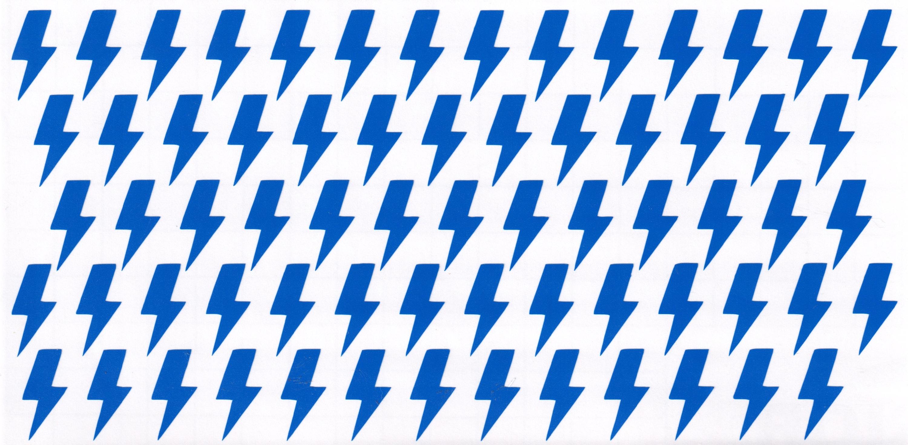 67 Lightning Bolt Stickers Blue – 2 X 1 Cm – Vinyl Stickers ...